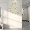 Nordic Style Wall Clock with Lasers Engraving 3D Digital Display Silent Sweep Movement Easy Installation Number Clock Room Decor
