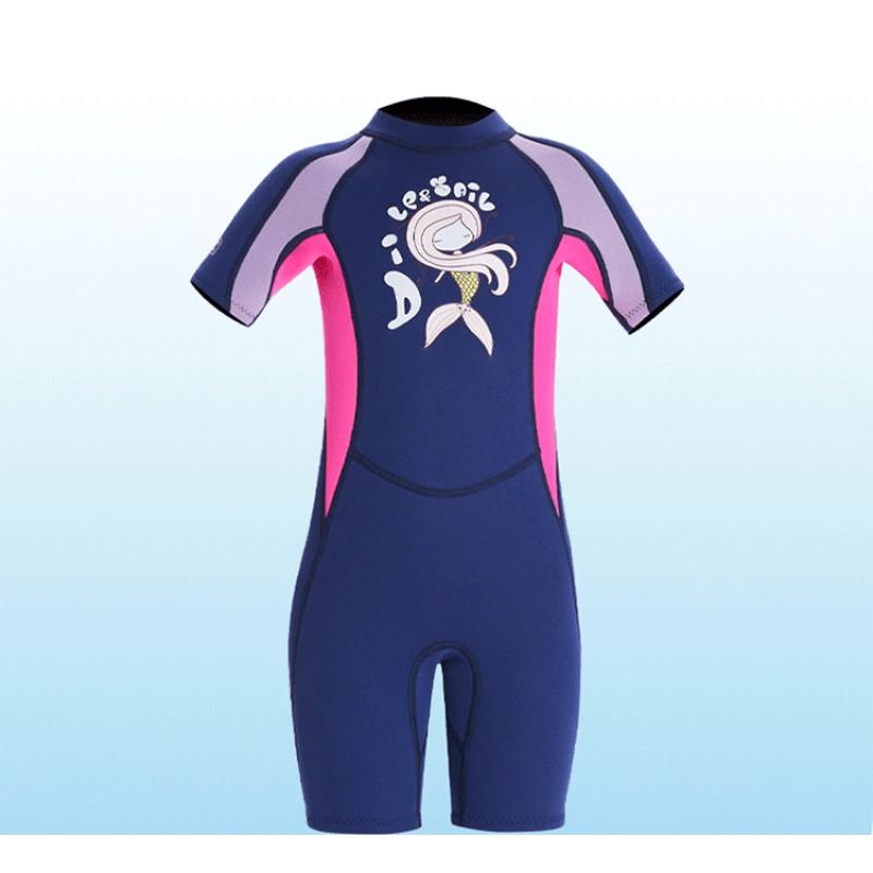 2.5mm Neoprene Kids Full Wetsuit Girls - UV Protection Warmth Buoyancy Snorkeling Surfing Swimming Diving