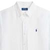 Polo Ralph Lauren FW24 Вышитый логотип Принт Однотонная Льняная Рубашка с Длинным Рукавом Мужские рубашки Белый MNPOWOV16824146-100