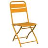 Garden Folding Chair 2 pcs Mustard Yellow 42 x 52 x 82 cm