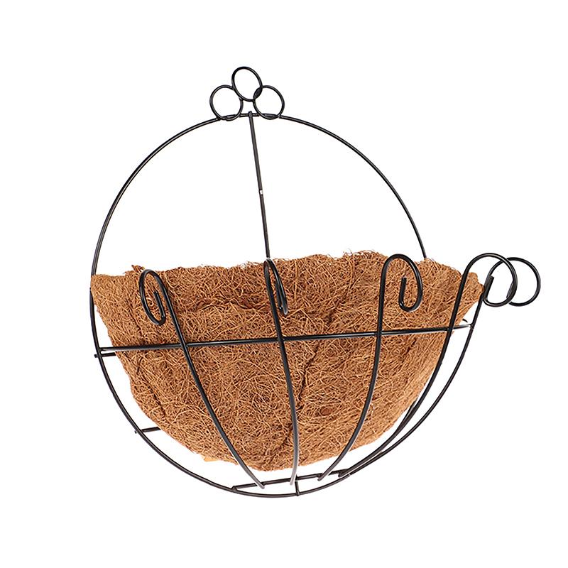 Flowerpot Iron Coco Coir Liner Hanging Diy Garden Hanging Planters Wall Baskets Half Round Plant Holder Case Home Decoration