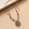 Ожерелье Непальский кулон Тханка Тибетский Ретро Экзотический Нишевый Длинная Цепочка для Свитера Женская