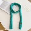 Soft Knitted Winter Scarf Women Long Thin Warm Neck Wrap In Solid Colors Chic Minimalist Style