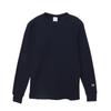 Champion Long Sleeve Crew Neck Cotton USA Long Sleeve Size Men's T-Shirt, Navy, M, C3-Y436