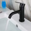 Basin Sink Bathroom Faucet Deck Mounted Hot Cold Water Basin Mixer Taps Matte Black Silver Sink Tap Crane Stainless Steel Faucet