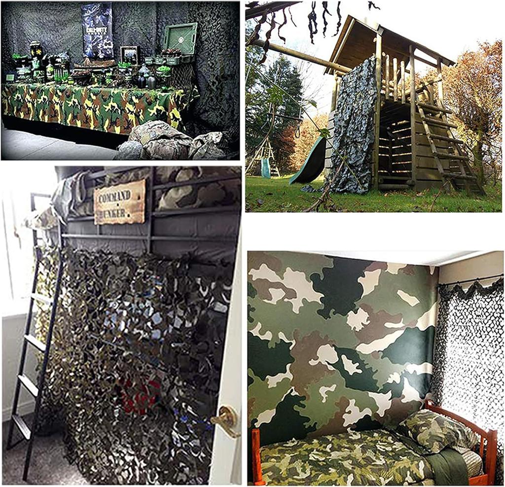 Fiegcit Camouflage Net, Camouflage Net, Fake Net, Ghillienet, Sun Shade, Sunshade, Ventilation, Blindfold, Camping,