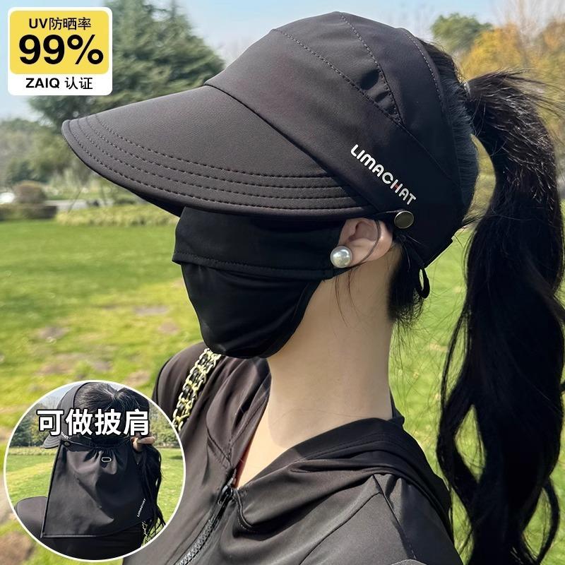 Солнцезащитная шляпа женская новая шляпа-ведро с открытым верхом и прорезью для хвостика, шляпа с козырьком, летняя уличная шляпа от солнца с защитой от УФ-лучей