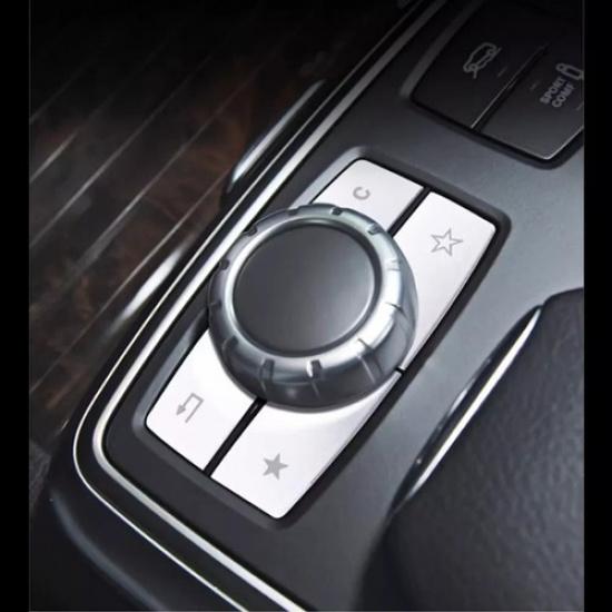 4x Car Center Console Multimedia Buttons Cover For Mercedes Benz ML GL W166 X164