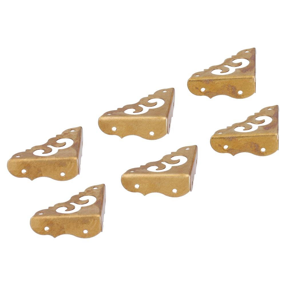8pcs Hollowed Out Box Corner Protector 1.2in Table Corner Guard Wood Furniture