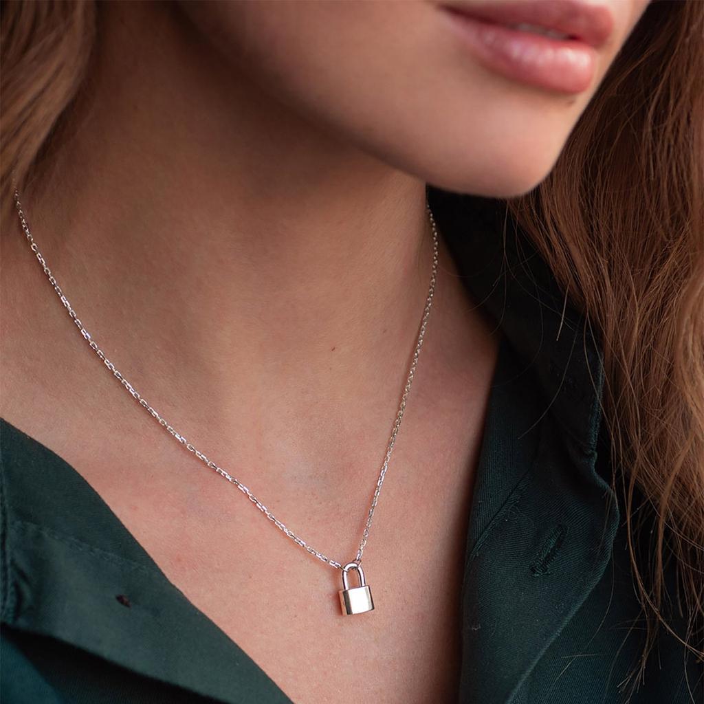 Колье  Замочек  в серебре  Oniks