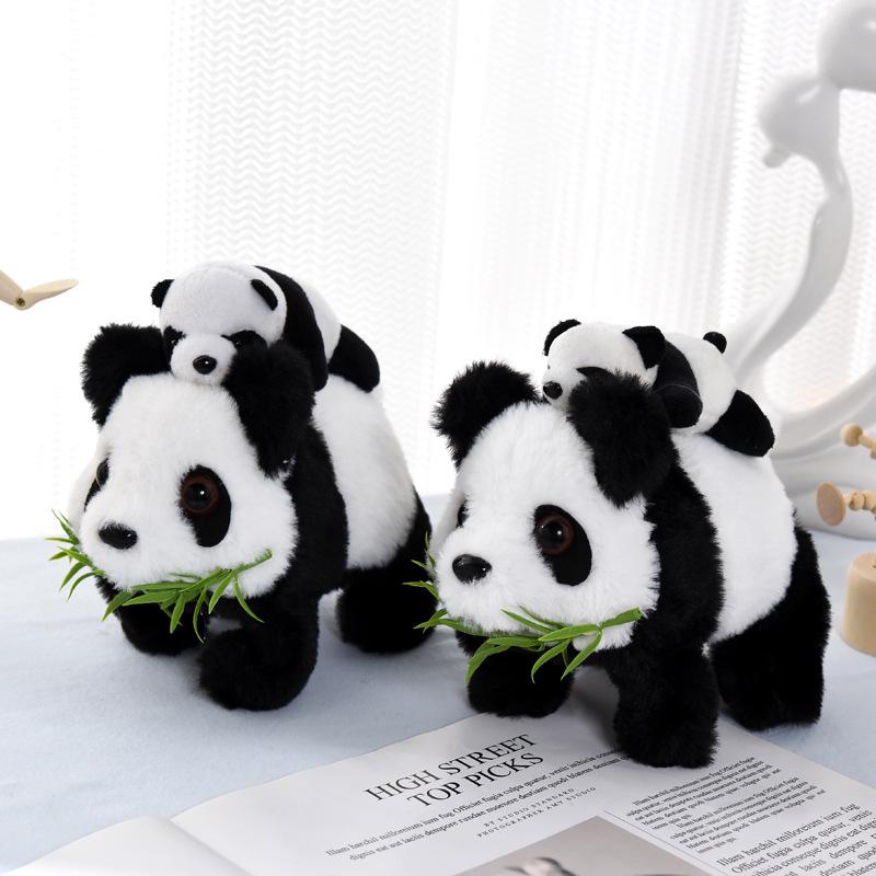 Electric Musical Walking Panda Plush Toy - Wagging Tail Electronic Pet for Kids