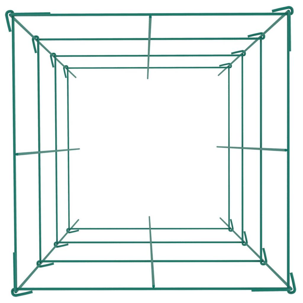 Tomato Cages, 14.6" x 14.6" x 39.4", 6 Packs Square Plant Support Cages, Green PVC-Coated Steel Tomato Towers for Climbing Vegetables, Plants,