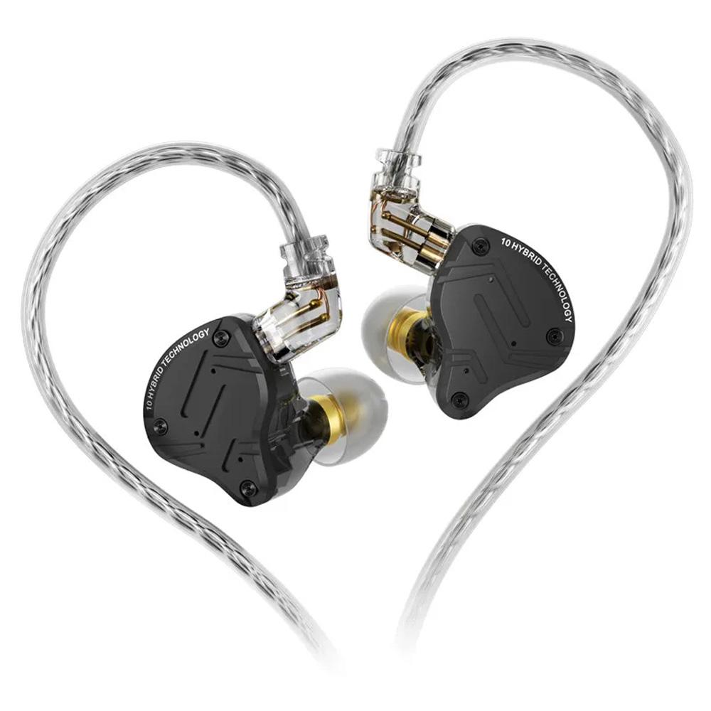 KZ ZS10 PRO X Новые улучшенные наушники Hi-Fi с гибридными драйверами 1DD+4BA, внутриканальными басовыми наушниками с шумоподавлением и съемным кабелем.