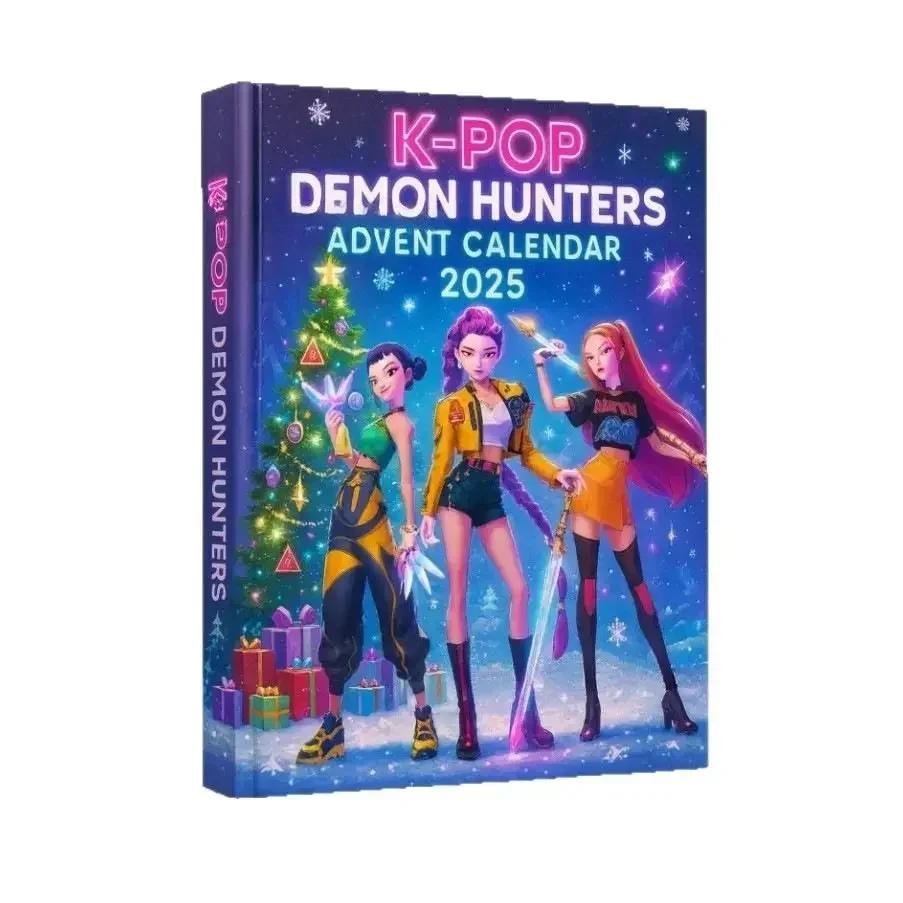 @@@%# K-pop Охотники на демонов Адвент-календарь Huntrix Rumi Mira Zoey SAJA Boys Косоглазый тигр Новогодний декор Рождественский обратный отсчет Игрушки
