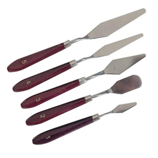 5 шт./компл., шпатель для палитры красок, шпатель для смешивания из нержавеющей стали, шпатель для укладки тротуарной плитки, разглаживающий гибкий лезвие, художественный