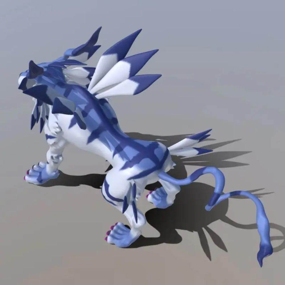 11cm/4.33in Anime Digimon Adventure Figure Garurumon Action Figures Pvc Statue Desktop Ornamen Collection Model Toys Gifts