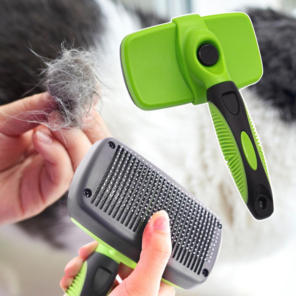 Самоочищающаяся пуходерка для кошек, антикоррозийная расческа для ухода за питомцами для удаления колтунов