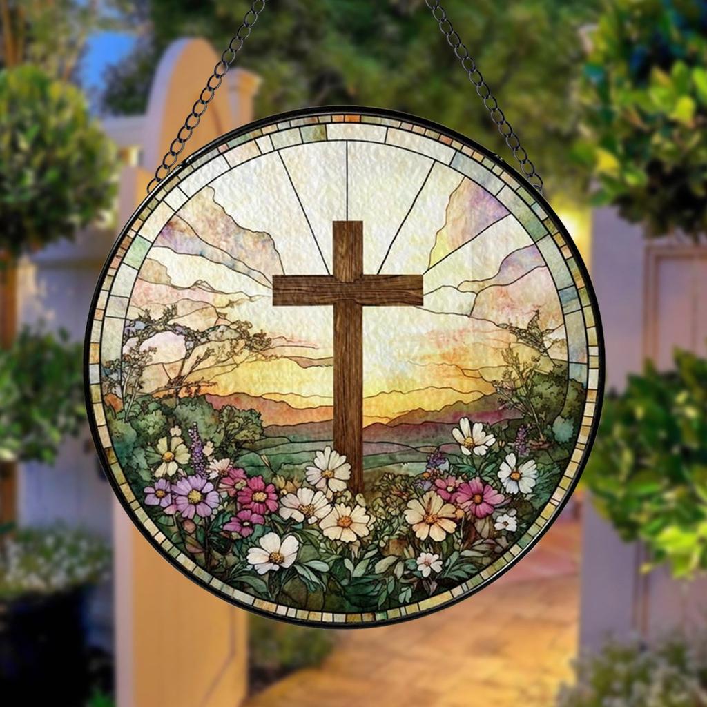 Пляжный закат Suncatcher Орнамент Акриловое украшение для окна, креативное освещение Craft Подвесной домашний декор Подвесной