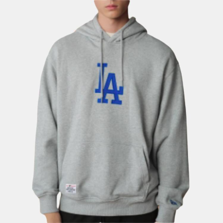 New Era FW25 Серия команд MLB Лос-Анджелес Доджерс Американский Повседневный Флис с капюшоном Вырез-лодочка Длинный рукав Свитшот с вышитым логотипом-буквой 14858063