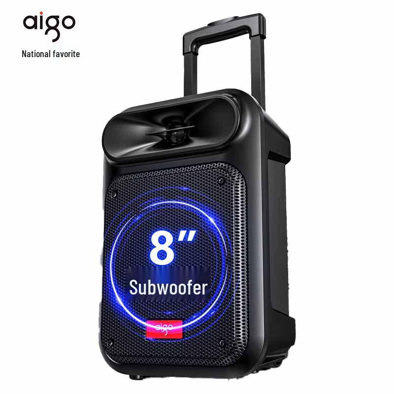 Портативная Bluetooth-колонка на колесиках aigo S55, штекер CN (адаптер в комплекте) (Китайская версия)