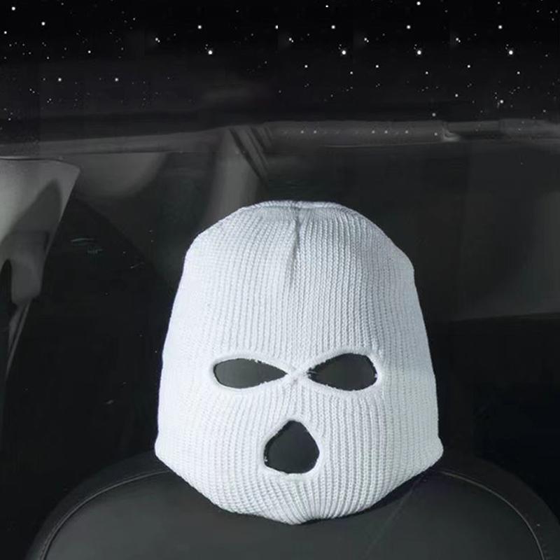 1 шт. чехол для сиденья автомобиля в маске вязаный головной убор на Хэллоуин чехол для подголовника украшение автомобиль противоугонные аксессуары