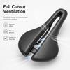 Bicycle Saddle Hollow Pu Waterproof Ultralight Ergonomic Shock Absorption Ventilated Breathable Cycling Seat For Mtb Road Bike
