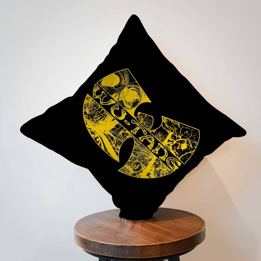 Hip Hop Group Wu Tang Pillow Covers Cartoon Sofa Decorative Home Double-sided Printing Short Plush Cute Cushion Cover