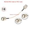RG316 Coax Cable SMA To TNC Male Female  Right Anlge Connector TNC To SMA Crimp for Extension Cable Low Loss Fast Delivery Brass