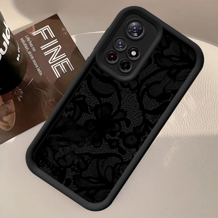 Мягкий чехол для телефона Xiaomi Redmi 13 A4 12 A3 A1 A2 Plus Кружевной узор Модный Забавный