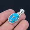 Подвеска из натурального синего медного бирюзового камня, серебро 925 пробы, подвеска ручной работы, ювелирный подарок на День святого Валентина