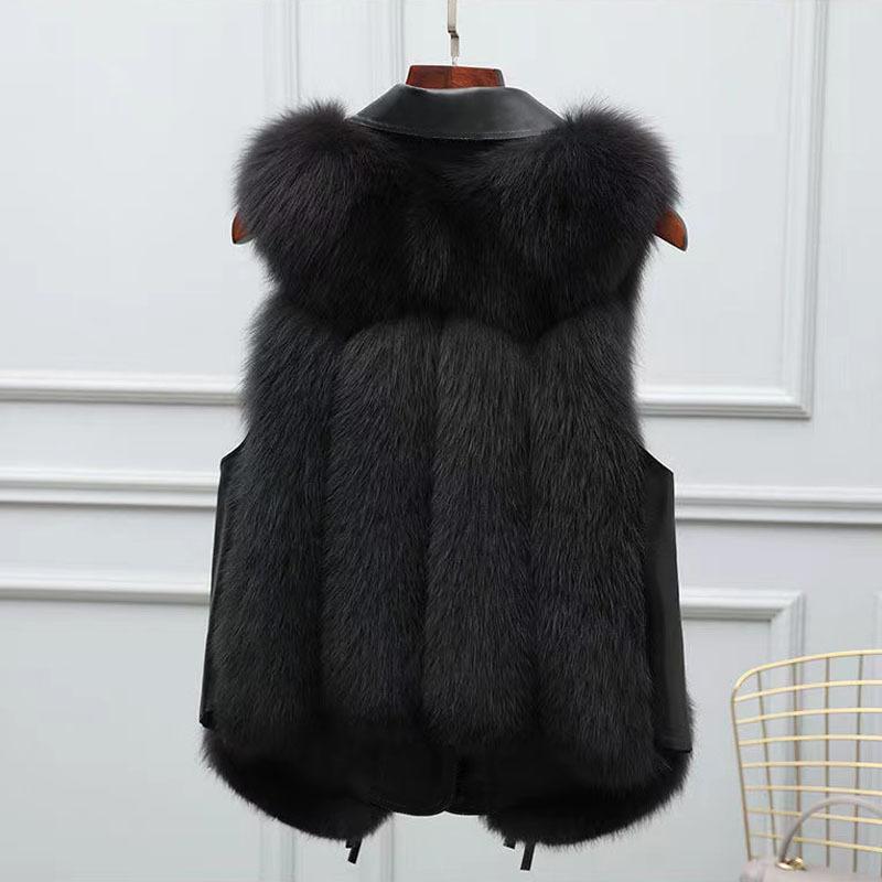 Fur Autumn and Winter New Boutique Imitation Fox Fur Vest, Korean Version Patchwork Women's Vest