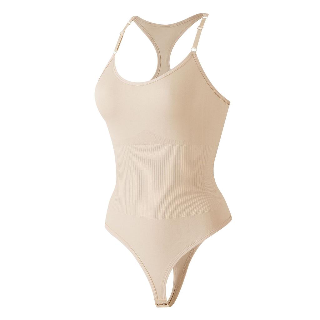 Боди с Т-образной спинкой для формирования фигуры Утягивающее белье для подтяжки ягодиц и живота Бесшовное облегающее корректирующее белье для похудения