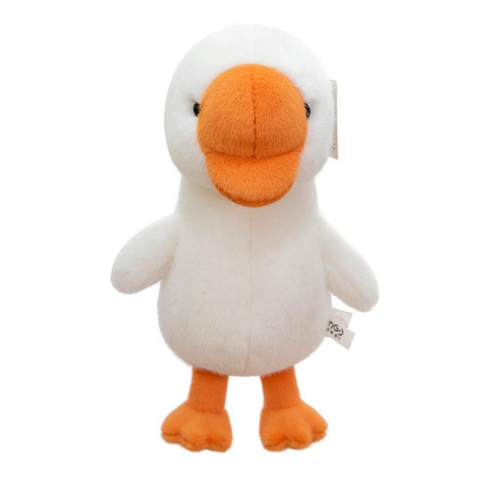 Fluffy Penguin Stuffed Animal Doll Interactive Simulated Great White Goose Dolls Decoration Gifts