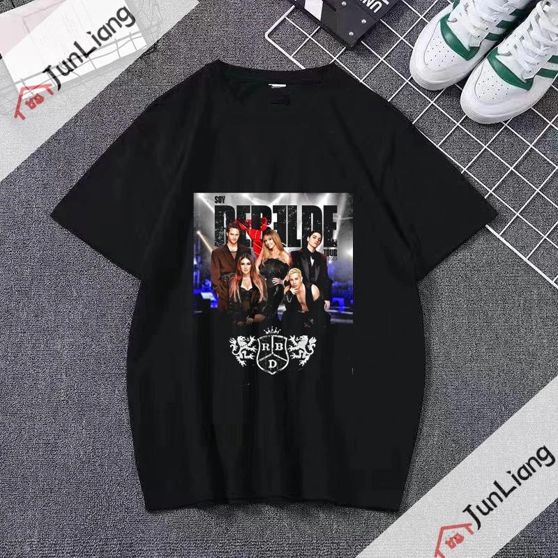 Happy Fashion Tshirt La Line Mens and Womens Style Street Tshirt Crewneck Casual Top Fashion Street Camisetas