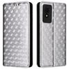 For TCL 501 T433D Case Rhombus Imprinted Phone Cover with Wallet Card Slots