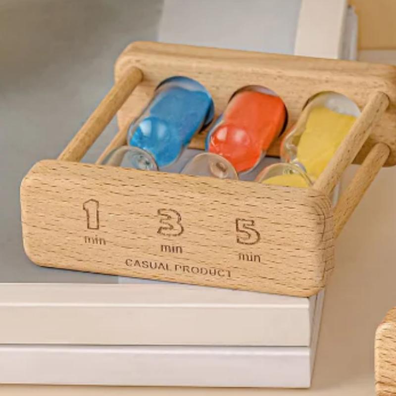 1/3/5 минут три в одном песочные часы ручной работы из дерева стеклянные песочные часы таймер для чистки зубов анти-падение песочные часы украшения для дома