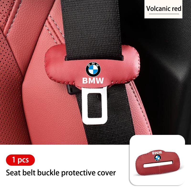 BERV3 Leather Car Seat Belt Buckle Protector Anti-Scratch Cover For BMW G30 G20 M3 M5 E91 E92 E93 E36 E70 X3 X4 X5 X1 E39 F30
