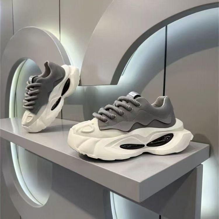 Мужская обувь Весна Новая Толстая Подошва Универсальная Нишевая Мода Повседневная Подростковая Спортивная Обувь Для Папы Мужская