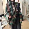Autumn Winter Ethnic Style Shawl Imitation Cashmere Tassel Scarf Wraps Elegant Shawl Cape