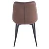 Mocha brown velvet chair with black quilted legs for the Furnitex living room
