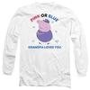 Peppa Pig Unisex Adult Pink Or Blue Grandpa Loves You Long-Sleeved T-Shirt