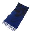 HERMES   Scarf blue/black cashmere Women