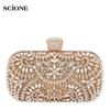 Вечерний клатч с бриллиантами, женский свадебный золотой клатч, сумка на плечо с цепочкой, маленькая вечерние сумочка с металлической ручкой