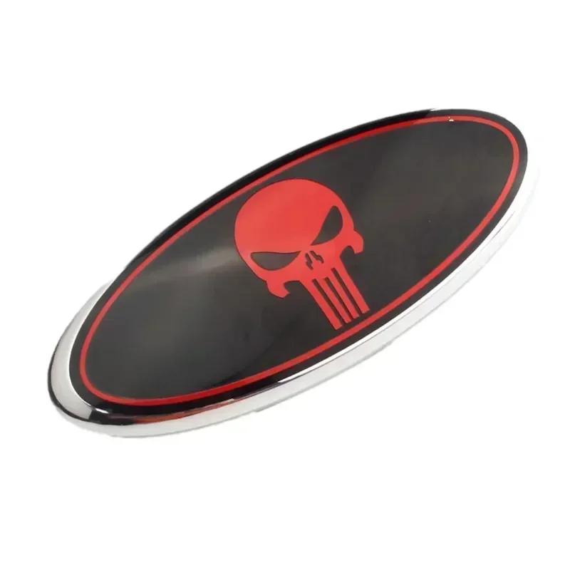 12.5X5CM Car Front Rear Badge Sticker Trunk Emblem Decals for Ford F150 Edge Kuga Fiesta Mondeo Transit Focus Fusion Ecosport