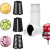 Насадки-слайсеры/терки для стационарных миксеров KitchenAid, Насадка-слайсер для продуктов, терка для сыра, Аксессуар для приготовления салатов, измельчитель овощей с 3 лезвиями