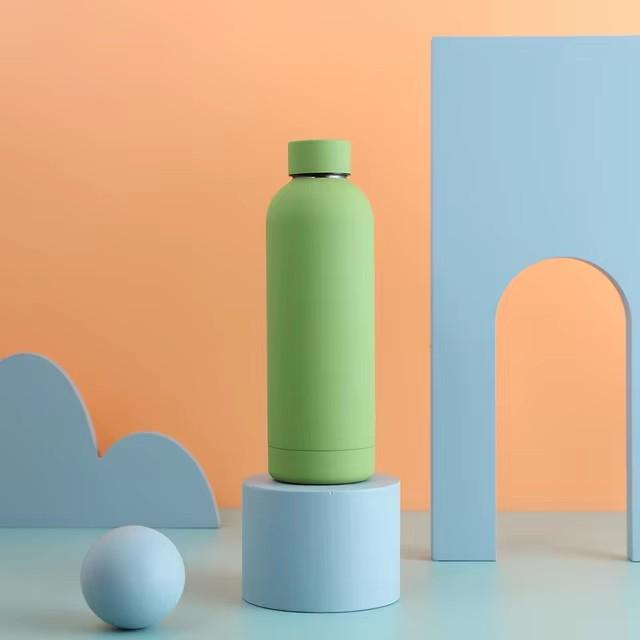 500ml Outdoor Durable Steel Small Mouth Cold and Hot Thermos Portable Insulated Cup Gym Kettle,thickened Double Water Cup