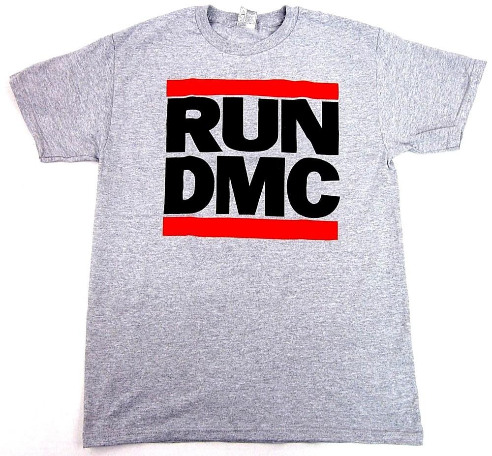 RUN DMC JMJ Retro T-shirt Rap Hip Hop Tee Gray Men Sizes S-3XL New Unisex T-Shirt