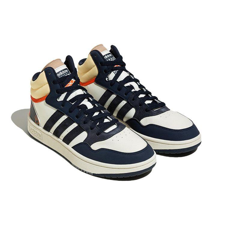 adidas Кроссовки унисекс Hoops 3.0 Mid Black Ivory Camo Cream Halo-Ivory Legend-Ink HP6911