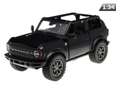 Модель 1:34, 2022 Ford Bronco с открытым верхом, черный (A11767CZ)