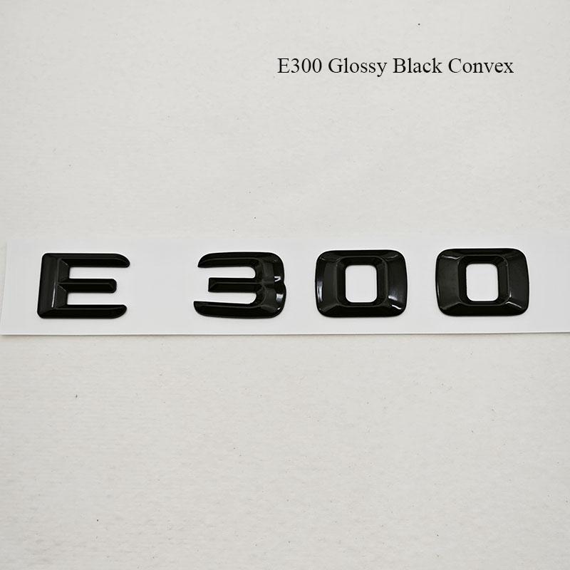 Glossy Black E200 E220 E300 E320 Rear Trunk Letters Badge Emblem for W212 W213 E Class Car Styling Replacement Accessories